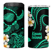 Hawaii Kauai Islands Pacific Plumeria 4 in 1 Can Cooler Tumbler Turquoise Polynesian Tattoo LT9 One Size: 16 oz Turquoise - Polynesian Pride