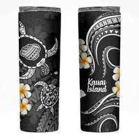Hawaii Kauai Islands Pacific Plumeria Skinny Tumbler White Polynesian Tattoo LT9 White - Polynesian Pride