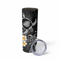 Hawaii Kauai Islands Pacific Plumeria Skinny Tumbler White Polynesian Tattoo LT9 - Polynesian Pride