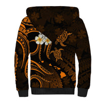 Hawaii Sherpa Hoodie Kahoolawe Islands Polynesian Sunset Plumeria Gold Vibe LT9 - Polynesian Pride