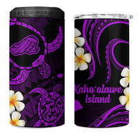 Hawaii Kahoolawe Islands Pacific Plumeria 4 in 1 Can Cooler Tumbler Purple Polynesian Tattoo LT9 One Size: 16 oz Purple - Polynesian Pride