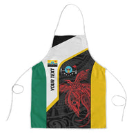 Personalised PNG Hela Province Apron Bird of Paradise Tattoo Flag Motif LT9 Yellow - Polynesian Pride