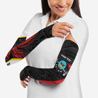 Personalised PNG Hela Province Arm Sleeves Bird of Paradise Tattoo Flag Motif LT9 - Polynesian Pride