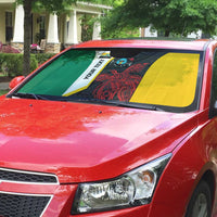 Personalised PNG Hela Province Auto Sun Shade Bird of Paradise Tattoo Flag Motif LT9 - Polynesian Pride