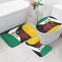 Personalised PNG Hela Province Bathroom Set Bird of Paradise Tattoo Flag Motif LT9 - Polynesian Pride