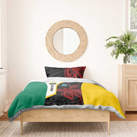 Personalised PNG Hela Province Bedding Set Bird of Paradise Tattoo Flag Motif LT9 - Polynesian Pride