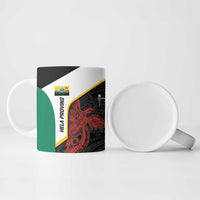Personalised PNG Hela Province Ceramic Mug Bird of Paradise Tattoo Flag Motif LT9 - Polynesian Pride