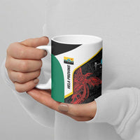 Personalised PNG Hela Province Ceramic Mug Bird of Paradise Tattoo Flag Motif LT9 - Polynesian Pride