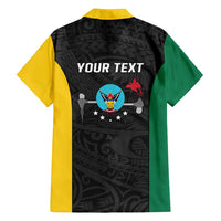 Personalised PNG Hela Province Family Matching Summer Maxi Dress and Hawaiian Shirt Bird of Paradise Tattoo Flag Motif LT9 - Polynesian Pride