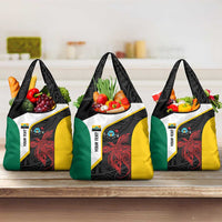 Personalised PNG Hela Province Grocery Bag Bird of Paradise Tattoo Flag Motif LT9 3-pack One Size Yellow - Polynesian Pride
