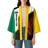 Personalised PNG Hela Province Kimono Bird of Paradise Tattoo Flag Motif LT9 - Polynesian Pride