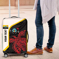 Personalised PNG Hela Province Luggage Cover Bird of Paradise Tattoo Flag Motif LT9 Yellow - Polynesian Pride