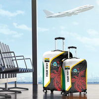 Personalised PNG Hela Province Luggage Cover Bird of Paradise Tattoo Flag Motif LT9 - Polynesian Pride