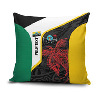 Personalised PNG Hela Province Pillow Cover Bird of Paradise Tattoo Flag Motif LT9 Yellow - Polynesian Pride