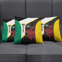 Personalised PNG Hela Province Pillow Cover Bird of Paradise Tattoo Flag Motif LT9 - Polynesian Pride