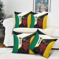 Personalised PNG Hela Province Pillow Cover Bird of Paradise Tattoo Flag Motif LT9 - Polynesian Pride