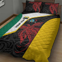 Personalised PNG Hela Province Quilt Bed Set Bird of Paradise Tattoo Flag Motif LT9 - Polynesian Pride