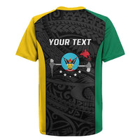 Personalised PNG Hela Province Rugby Jersey Bird of Paradise Tattoo Flag Motif LT9 - Polynesian Pride