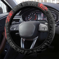 PNG Hela Province Steering Wheel Cover Bird of Paradise Tattoo Flag Motif LT9 - Polynesian Pride