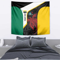 Personalised PNG Hela Province Tapestry Bird of Paradise Tattoo Flag Motif LT9 - Polynesian Pride