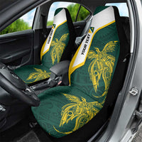 Personalised PNG Jiwaka Province Car Seat Cover Bird of Paradise Tattoo Flag Motif LT9 - Polynesian Pride