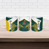 Personalised PNG Jiwaka Province Ceramic Mug Bird of Paradise Tattoo Flag Motif LT9 - Polynesian Pride
