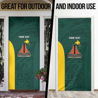 Personalised PNG Jiwaka Province Door Cover Bird of Paradise Tattoo Flag Motif LT9 - Polynesian Pride
