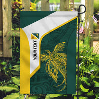 Personalised PNG Jiwaka Province Garden Flag Bird of Paradise Tattoo Flag Motif LT9 Garden Flag Green - Polynesian Pride