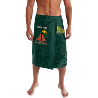 Personalised PNG Jiwaka Province Lavalava Bird of Paradise Tattoo Flag Motif LT9 Green - Polynesian Pride