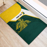 Personalised PNG Jiwaka Province Rubber Doormat Bird of Paradise Tattoo Flag Motif LT9 - Polynesian Pride