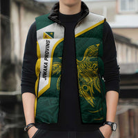 Personalised PNG Jiwaka Province Sleeveless Puffer Jacket Bird of Paradise Tattoo Flag Motif LT9 - Polynesian Pride