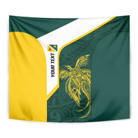 Personalised PNG Jiwaka Province Tapestry Bird of Paradise Tattoo Flag Motif LT9 - Polynesian Pride
