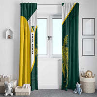 Personalised PNG Jiwaka Province Window Curtain Bird of Paradise Tattoo Flag Motif LT9 - Polynesian Pride