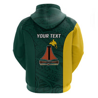 Personalised PNG Jiwaka Province Zip Hoodie Bird of Paradise Tattoo Flag Motif LT9 - Polynesian Pride
