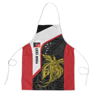 Personalised PNG Sandaun Province Apron Bird of Paradise Tattoo Flag Motif LT9 Red - Polynesian Pride