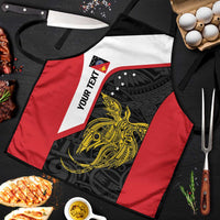 Personalised PNG Sandaun Province Apron Bird of Paradise Tattoo Flag Motif LT9 Red - Polynesian Pride
