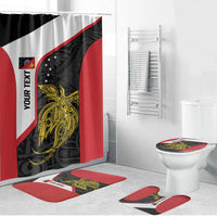 Personalised PNG Sandaun Province Bathroom Set Bird of Paradise Tattoo Flag Motif LT9 Bathroom Set (4 pcs) Red - Polynesian Pride