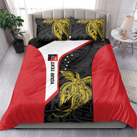 Personalised PNG Sandaun Province Bedding Set Bird of Paradise Tattoo Flag Motif LT9 - Polynesian Pride