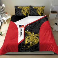 Personalised PNG Sandaun Province Bedding Set Bird of Paradise Tattoo Flag Motif LT9 - Polynesian Pride