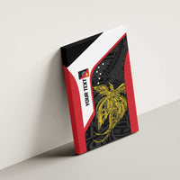 Personalised PNG Sandaun Province Canvas Wall Art Bird of Paradise Tattoo Flag Motif LT9 - Polynesian Pride