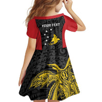 Personalised PNG Sandaun Province Family Matching Mermaid Dress and Hawaiian Shirt Bird of Paradise Tattoo Flag Motif LT9 - Polynesian Pride