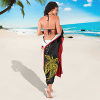 Personalised PNG Sandaun Province Sarong Bird of Paradise Tattoo Flag Motif LT9 - Polynesian Pride
