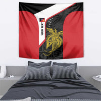 Personalised PNG Sandaun Province Tapestry Bird of Paradise Tattoo Flag Motif LT9 - Polynesian Pride