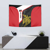 Personalised PNG Sandaun Province Tapestry Bird of Paradise Tattoo Flag Motif LT9 - Polynesian Pride