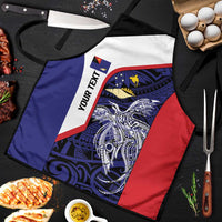 Personalised PNG West New Britain Province Apron Bird of Paradise Tattoo Flag Motif LT9 Blue - Polynesian Pride