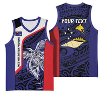 Personalised PNG West New Britain Province Basketball Jersey Bird of Paradise Tattoo Flag Motif LT9 - Polynesian Pride