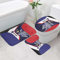 Personalised PNG West New Britain Province Bathroom Set Bird of Paradise Tattoo Flag Motif LT9 - Polynesian Pride