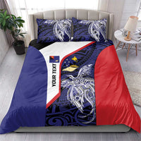 Personalised PNG West New Britain Province Bedding Set Bird of Paradise Tattoo Flag Motif LT9 - Polynesian Pride