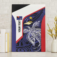 Personalised PNG West New Britain Province Canvas Wall Art Bird of Paradise Tattoo Flag Motif LT9 Without Frame Blue - Polynesian Pride