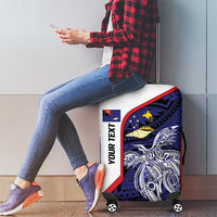 Personalised PNG West New Britain Province Luggage Cover Bird of Paradise Tattoo Flag Motif LT9 - Polynesian Pride